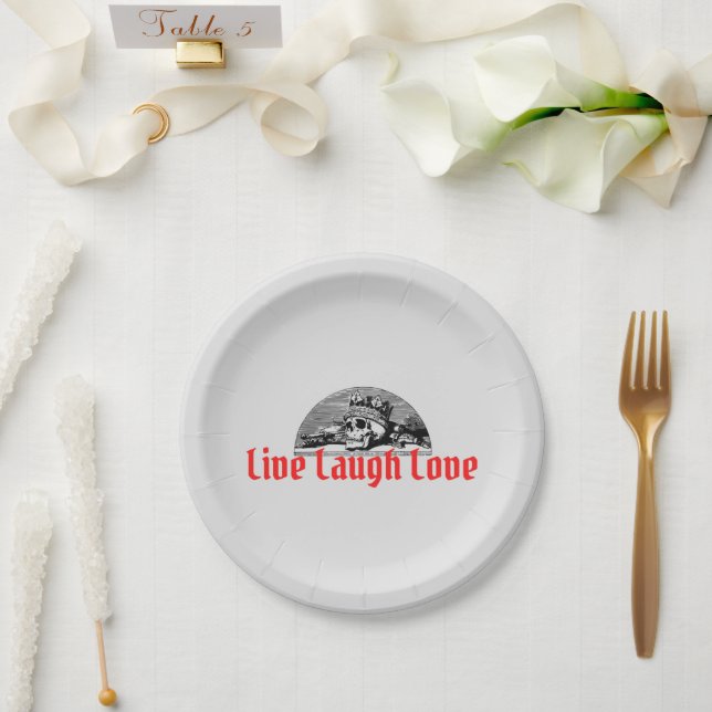 Assiettes En Carton Live Lauder Amour Drôle Horreur (Mariage)
