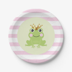Assiettes En Carton Livre rose Conte de fée Conte de grenouille Baby s
