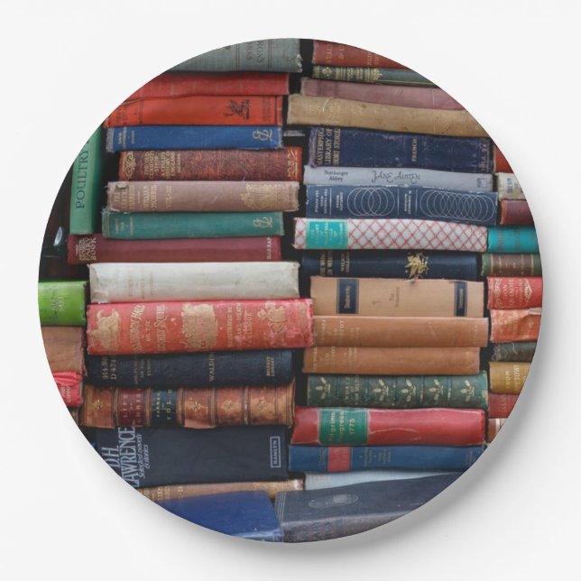 Assiettes En Carton Livres Lire l'amour Vieux livres (Devant)