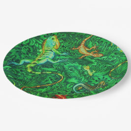 Assiettes En Carton Lizards Batik