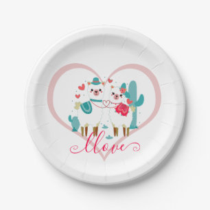 Assiettes En Carton Llama Llove