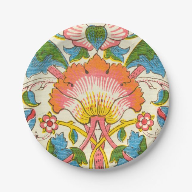 Assiettes En Carton Lodden Rose (par William Morris) (Devant)