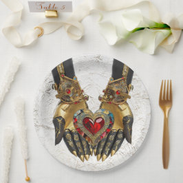 Assiettes En Carton L'offre - Coeur dans les mains