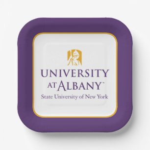 Assiettes En Carton Logo de l'Université d'Albany