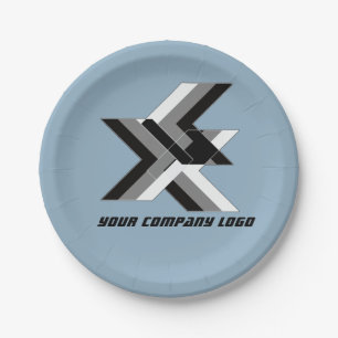 Assiettes En Carton LOGO DE VOTRE ENTREPRISE, personnalisé, ajoutez vo