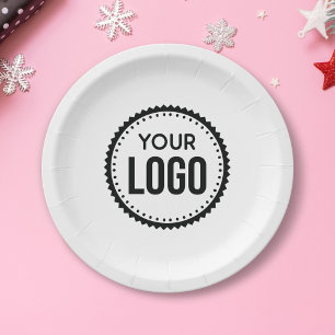 Assiettes En Carton Logo d'entreprise personnalisé