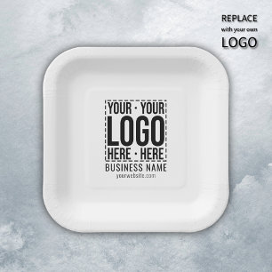 Assiettes En Carton Logo d'entreprise personnalisé Entreprise Cool mod