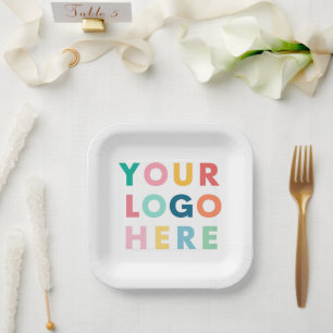 Assiettes En Carton Logo d'entreprise personnalisé Fournitures d'événe