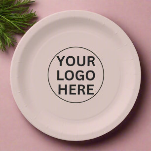 Assiettes En Carton Logo d'entreprise promotionnel de marque Blush Ros