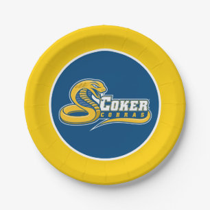 Assiettes En Carton Logo des Cobras de l'Université Coker