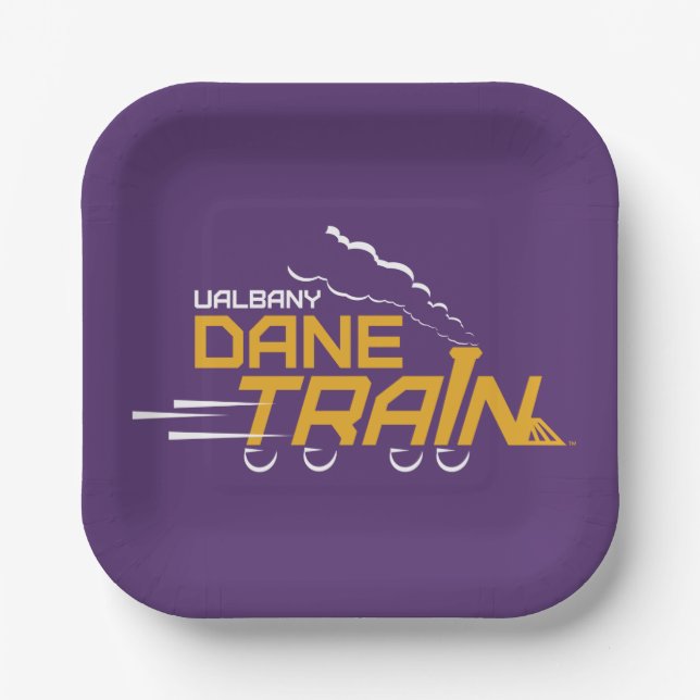 Assiettes En Carton Logo du train UAlbany Dane (Recto)