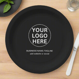 Assiettes En Carton Logo et texte personnalisés l Professionnel Profes