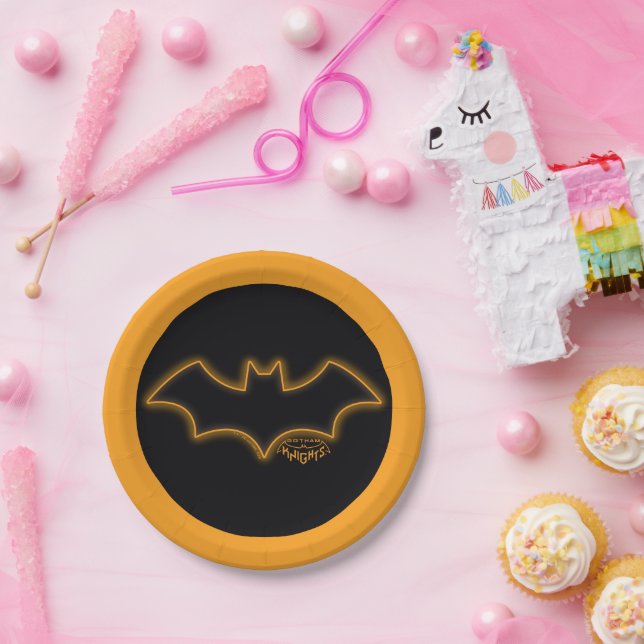 Assiettes En Carton Logo Gotham Knights Batgirl (Fête)