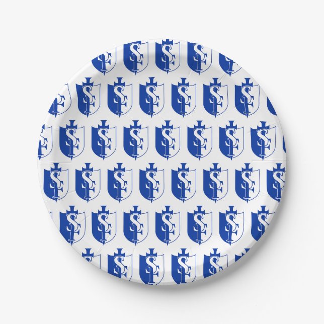 Assiettes En Carton Logo St. Frederick (Devant)