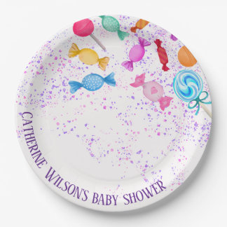 Assiettes En Carton Lollipops baby shower Party