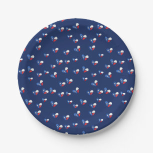 Assiettes En Carton Lone Star State Texas Flag Heart