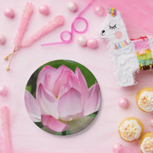 Assiettes En Carton Lotus Bloom rose