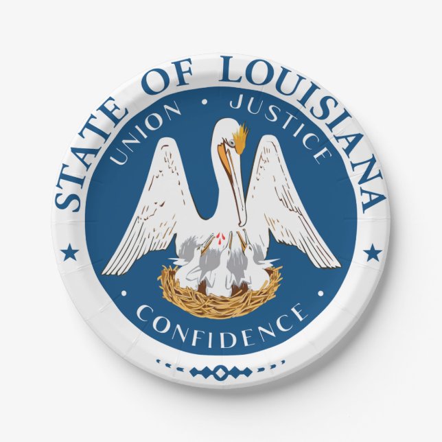 Assiettes En Carton Louisiane (Devant)