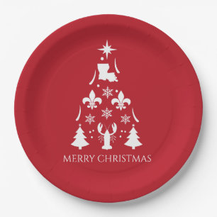 Assiettes En Carton Louisiane Noël Cajun