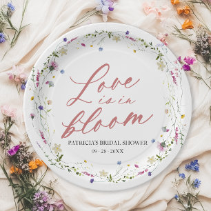 Assiettes En Carton Love Is In Bloom Baby Shower Fleur Sauvage