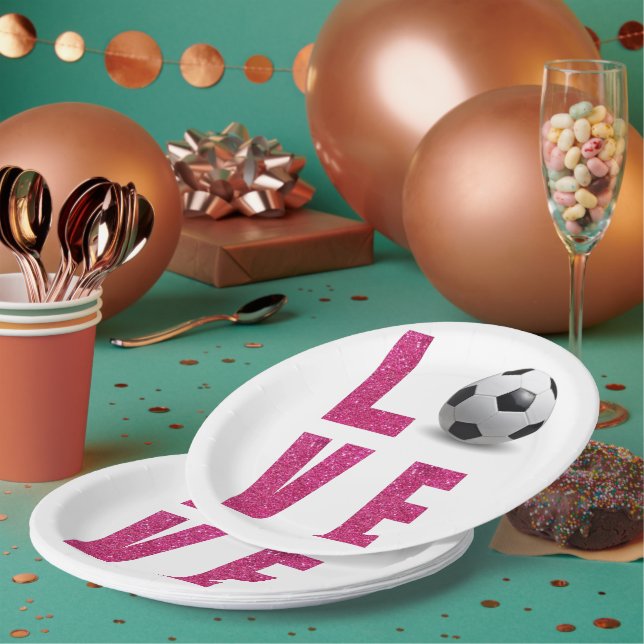 Assiettes En Carton Love Soccer (Multi)