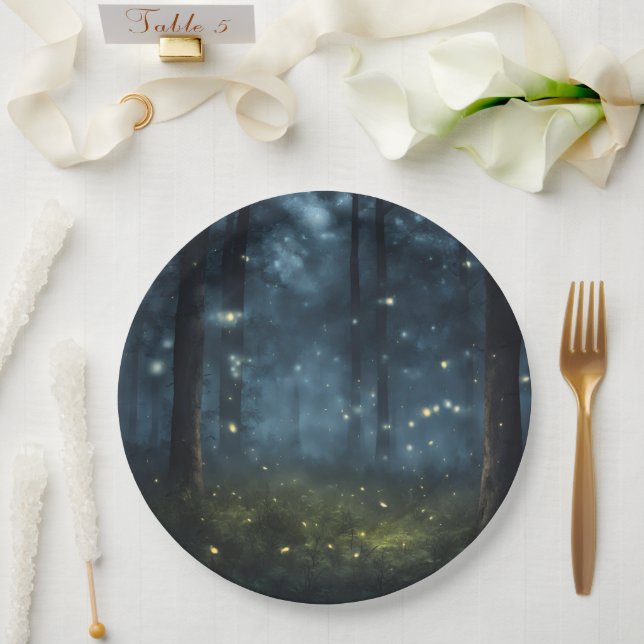 Assiettes En Carton lucioles (Mariage)