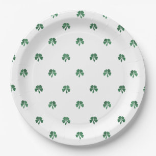 Assiettes En Carton Lucky Four Leaf Clover Mariage Saint Patricks