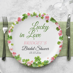 Assiettes En Carton Lucky in Love St. Patrick's Day Fête des mariées