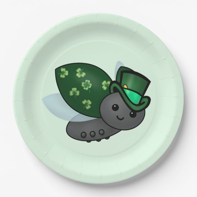 Assiettes En Carton Lucky Leprechaun Ladybug (Devant)