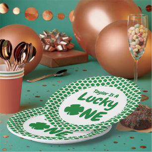 Assiettes En Carton Lucky One St Patrick's Day 1er anniversaire