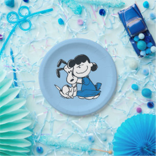 Assiettes En Carton Lucy Hugging Snoopy