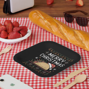 Assiettes En Carton Luminaires doux Noël Père Noël Taco