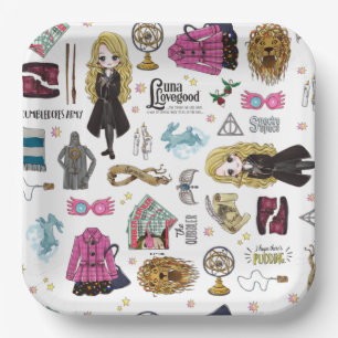 Assiettes En Carton Luna Lovegood aquarelle magique