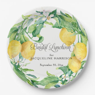 Assiettes En Carton Luncheon nuptial de fleurs de citron vert