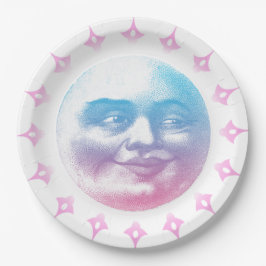 Assiettes En Carton Lune de sourire de Boho