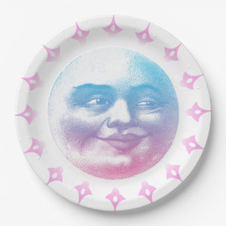 Assiettes En Carton Lune de sourire de Boho