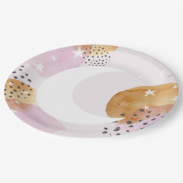 Assiettes En Carton Lune rose