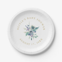 Assiettes En Carton Luxe Baby shower Floral