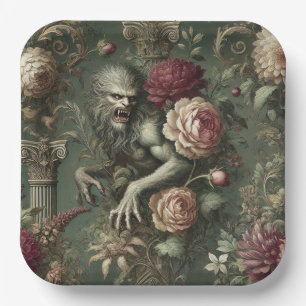 Assiettes En Carton Lycanthropique Verdoyant – Conception Florale Goth