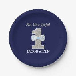 Assiettes En Carton M. ONEderful Custom Paper Plates 7"