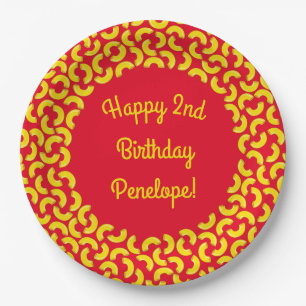 Assiettes En Carton Mac et Fromage Enfant 1er Anniversaire Parti Macar