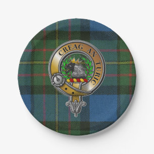 Assiettes En Carton MacLaren Tartan & Badge
