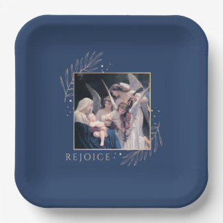 Assiettes En Carton Madonna et l'enfant avec les anges