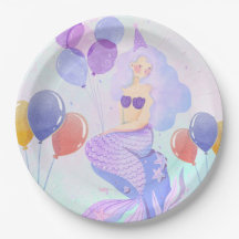 Magical Mermaid Birthday Invitation Card