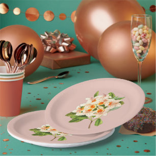 Assiettes En Carton Magnifique azalée, Floral