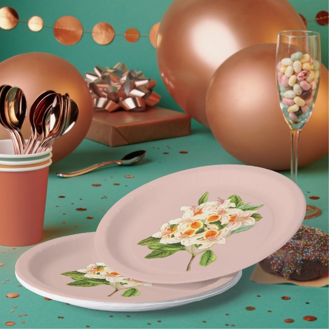 Assiettes En Carton Magnifique azalée, Floral (Multi)