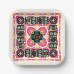 Assiettes En Carton Mah Jongg Fan 2025 Plaques papier