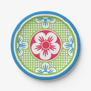 Assiettes En Carton Mah Jongg Logo 2 Plaques papier