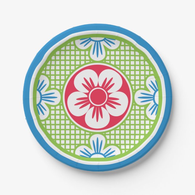 Assiettes En Carton Mah Jongg Logo 2 Plaques papier (Devant)