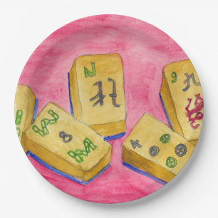 Assiettes En Carton Mahjong